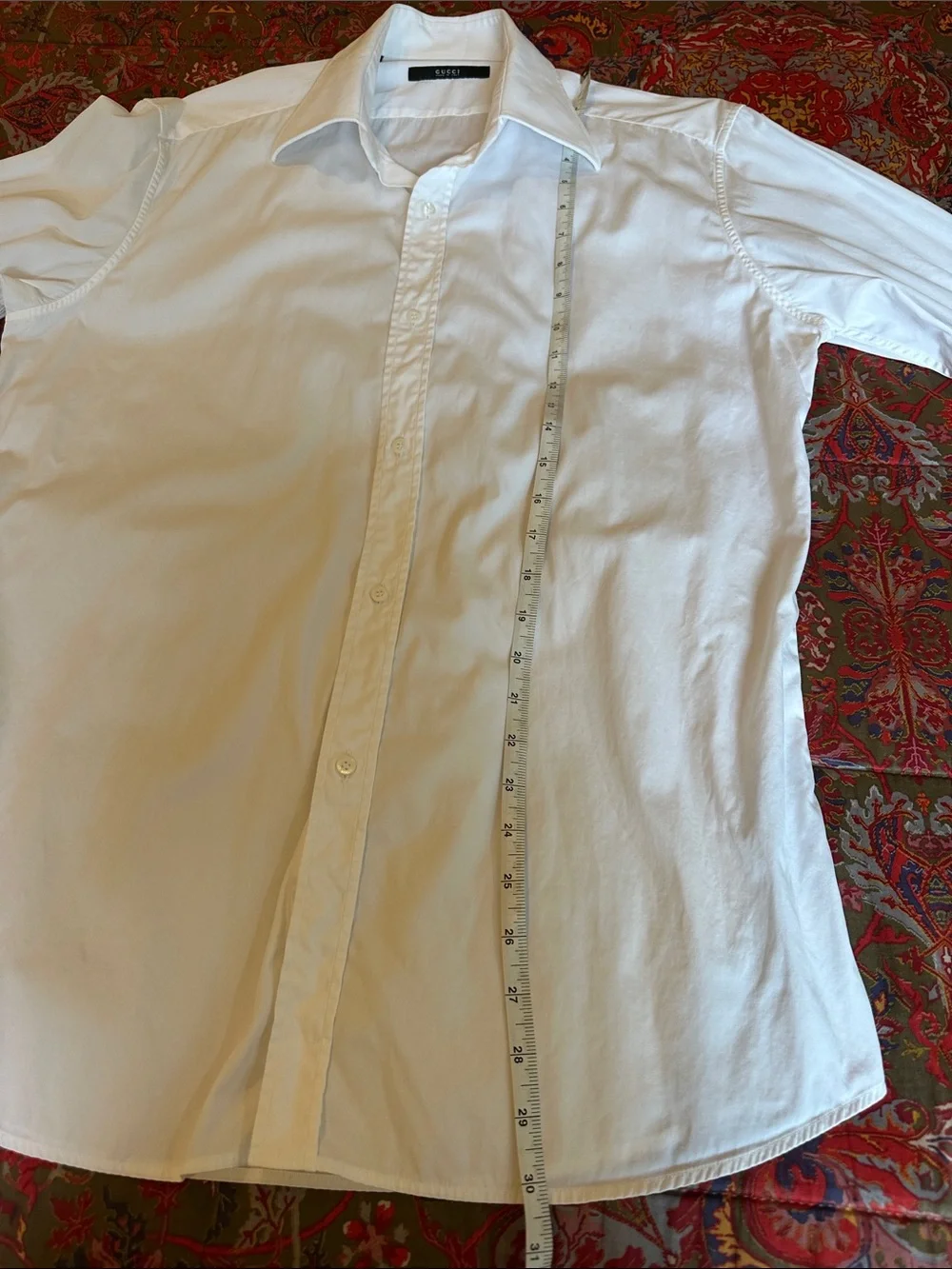 Gucci Men’s Boyfriend Button Down Dress Shirt White Size 40 15 1/2